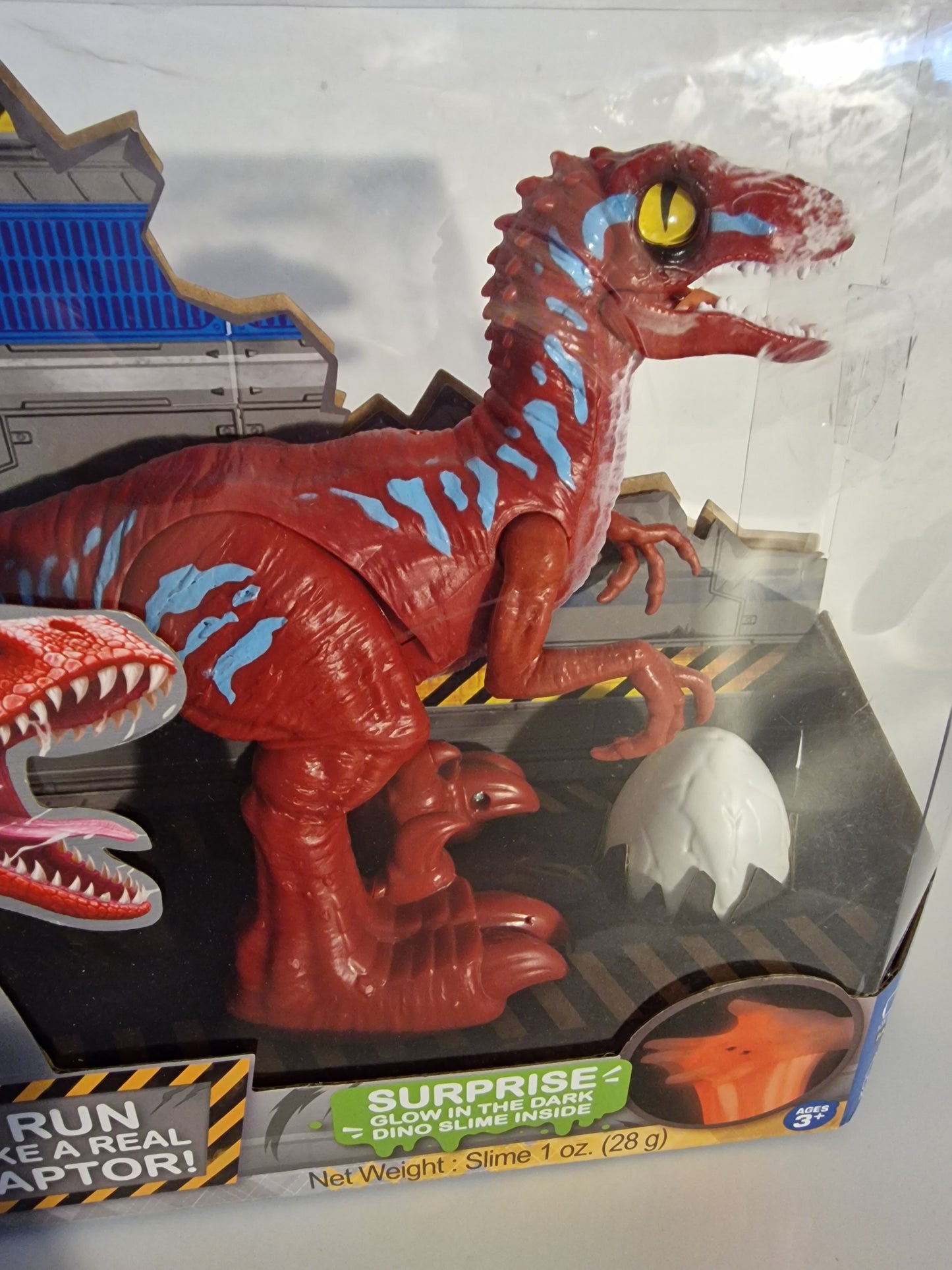NEW ZURU Robo Alive Rampaging Raptor - Robotic Dinosaur Toy (Red/Blue)