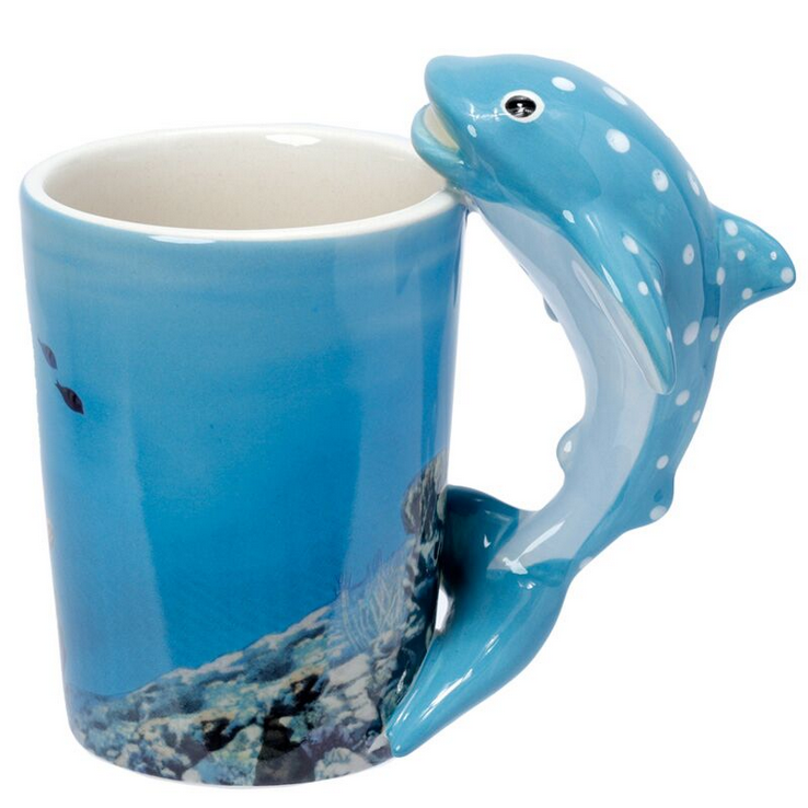 Whale Shark Ceramic Shaped Handle Mug