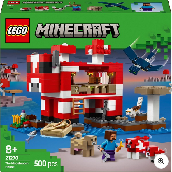 Minecraft LEGO 21270 The Mooshroom House Set