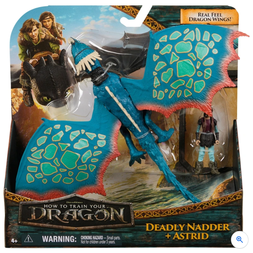Dreamworks How to Train Your Dragon Action Figures Deadly Nadder & Astrid 2 Pack