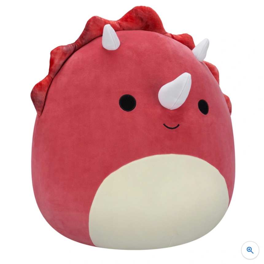 Original Squishmallows Plush Tristan the Red Triceratops 50cm