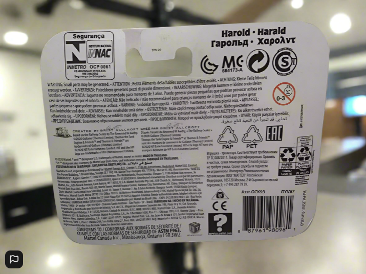 Thomas & Friends Take n Play Rainbow Harold Multicoloured Diecast Metal