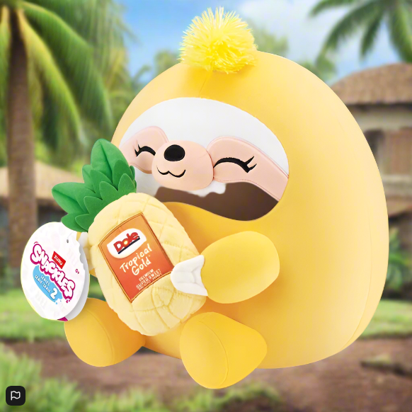 Snackles Series 2 35cm Sloth with Pineapple