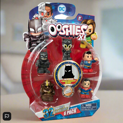 Ooshies DC XL 6 Pack 32 pencil Topper Figures To Collect Bronze Ooshies