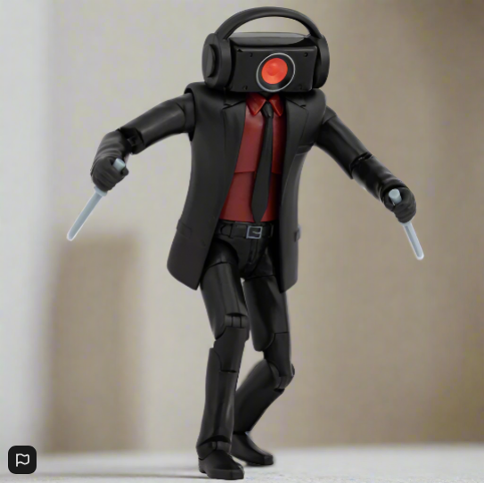 Skibidi Toilet Action Figure Deluxe Dark Speakerman 15cm