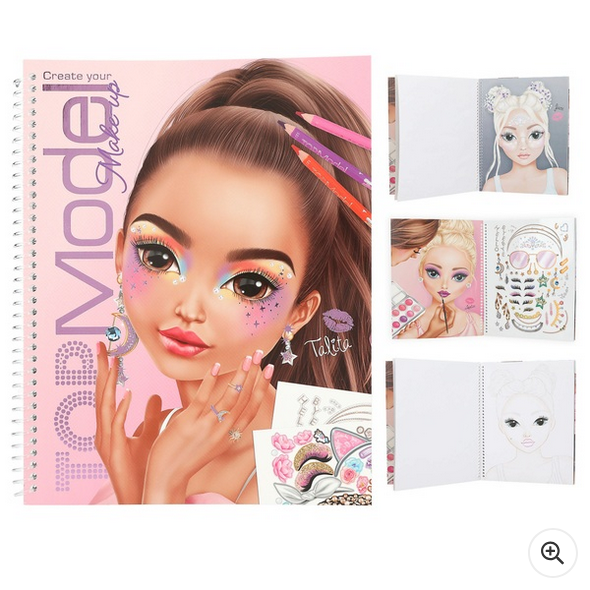 TOPModel Colouring Pages and Sticker Book Make-Up