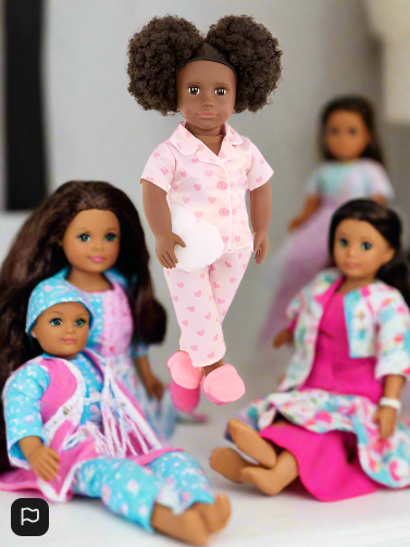 Our Generation Tanisha 18-inch Sleepover Doll in Matching Pink PJs