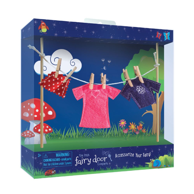 The Irish Fairy Door Female Washing Line Playset