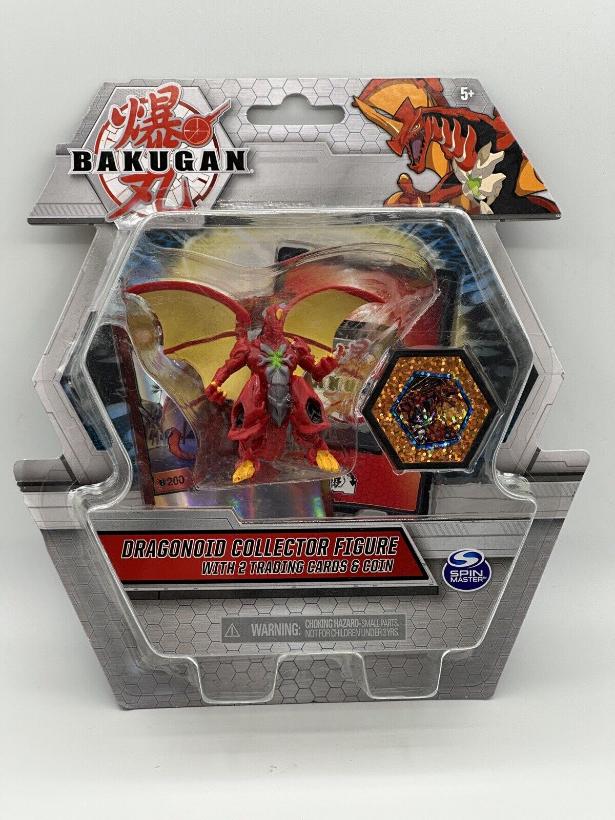 Dragonoid (Red) Collector Action Figure With 2 Trading Cards and Coin