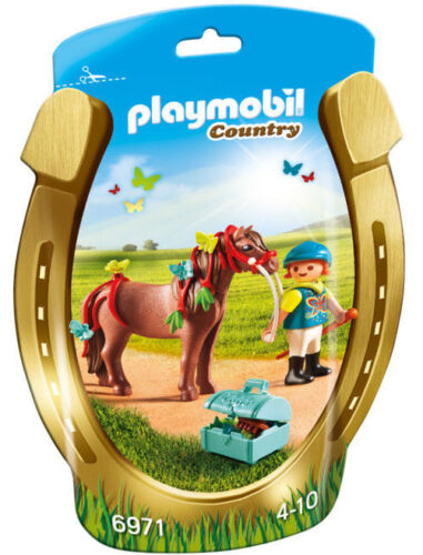 Playmobil Country 6971 Groomer with Butterfly Outfit Pony Action Figure