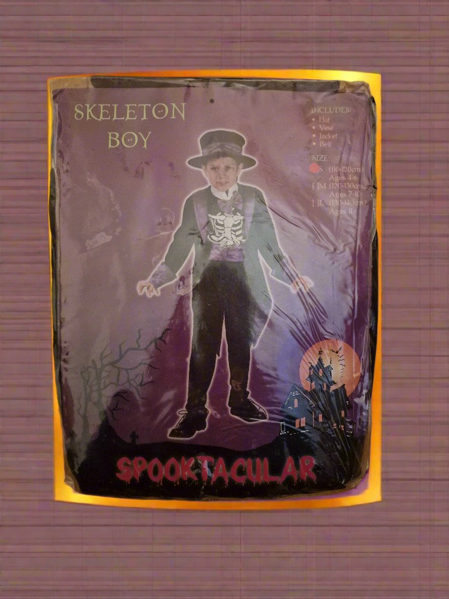 Costume For Children Spooktacular Skeleton Boy 4 To 6 Years