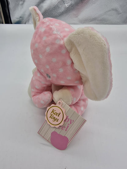 Keel Toys 20 cm Pink Spotty Elephant Plush