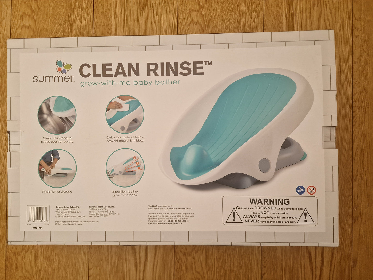 Summer Infant Clean Rinse Baby Bather Blue