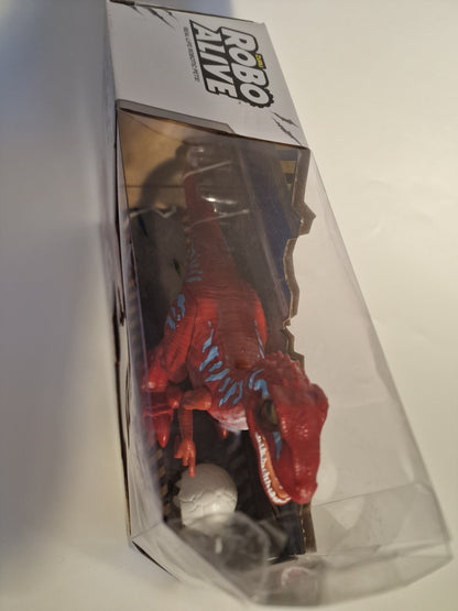 NEW ZURU Robo Alive Rampaging Raptor - Robotic Dinosaur Toy (Red/Blue)