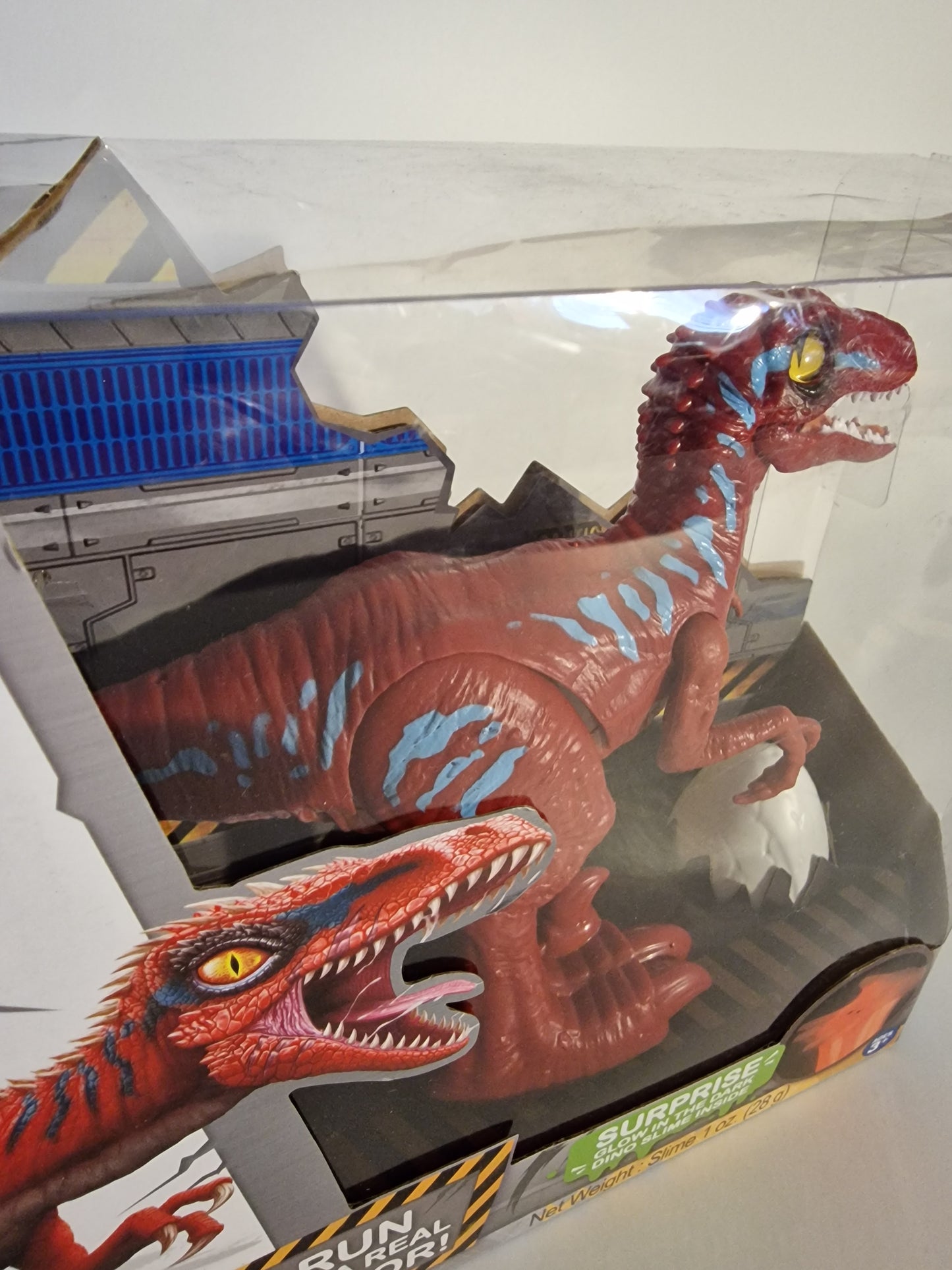 NEW ZURU Robo Alive Rampaging Raptor - Robotic Dinosaur Toy (Red/Blue)