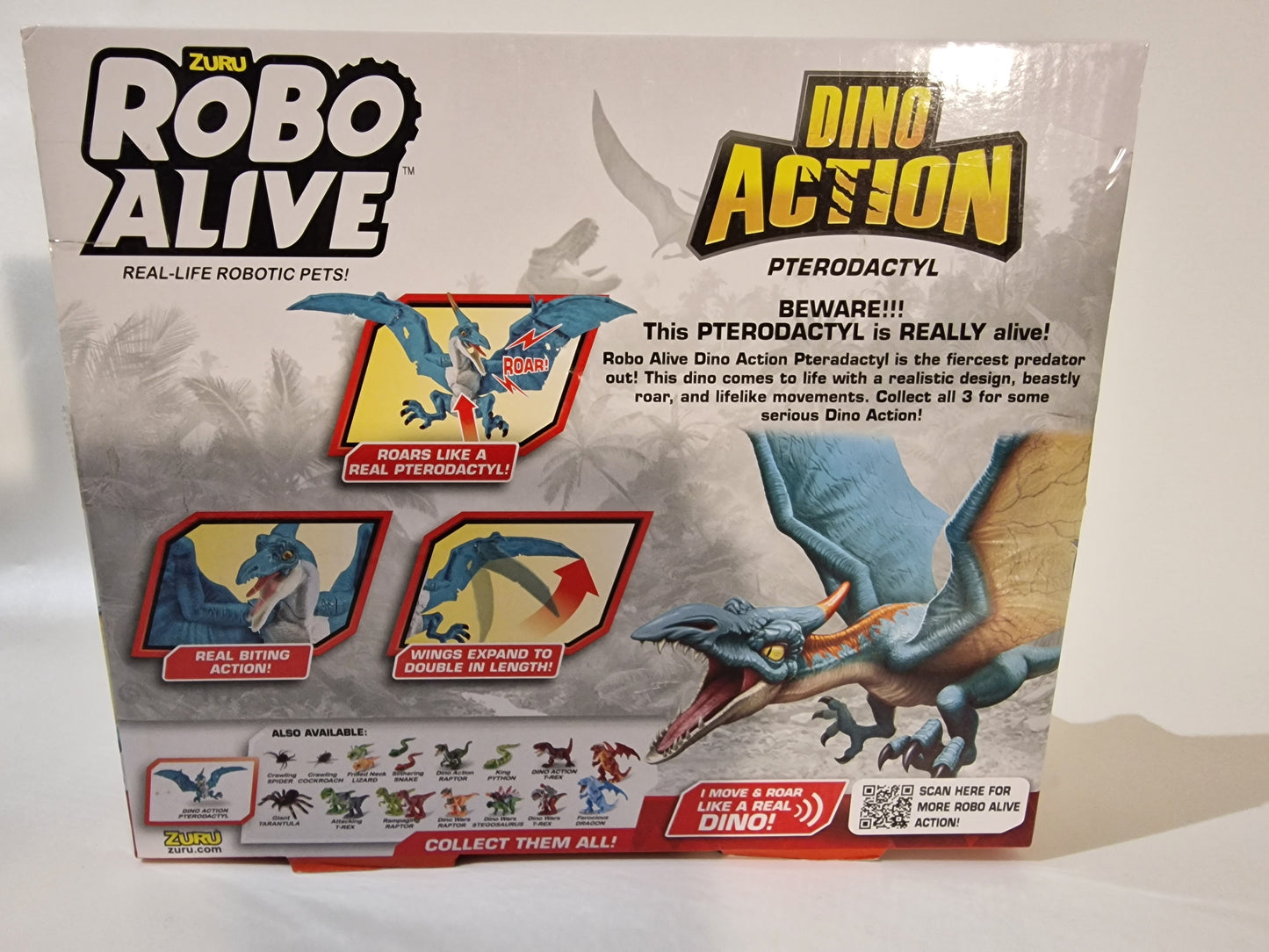 ZURU Robo Alive Dino Action Pterodactyl – Robotic Dinosaur Toy with Roar & Wing Movement