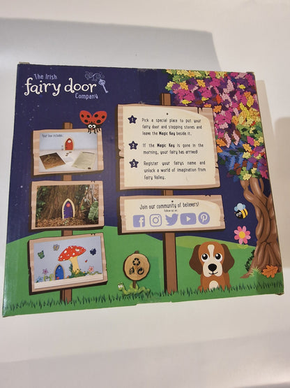 Irish Fairy Door Purple Door Playset Magical Fairy Garden Kit Kids NEW