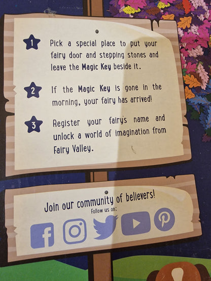 Irish Fairy Door Purple Door Playset Magical Fairy Garden Kit Kids NEW