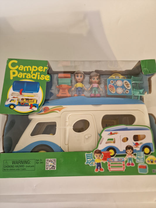 Keenway Camper Paradise Playset Camper Van Toy with Figures & Accessories NEW