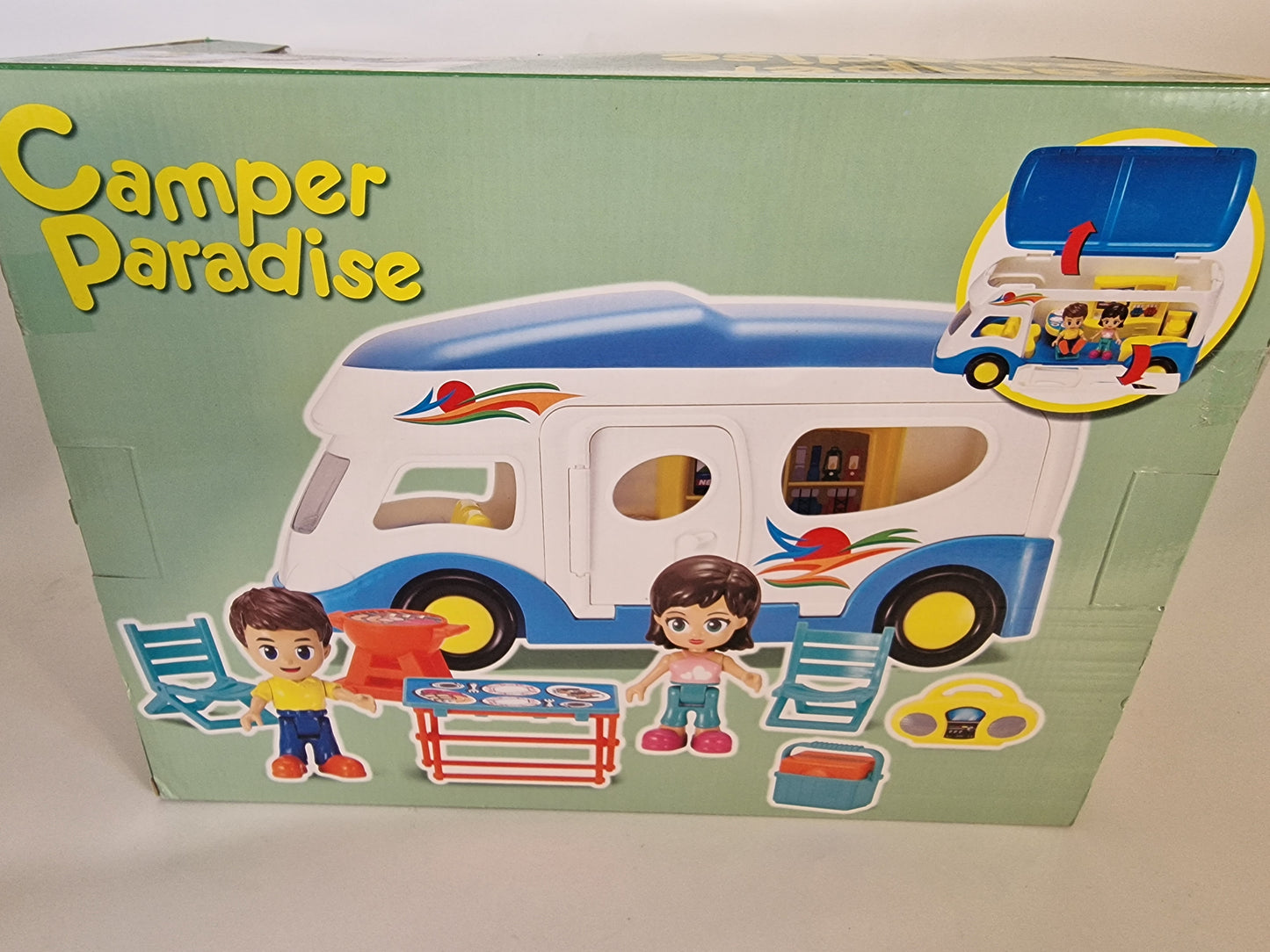 Keenway Camper Paradise Playset Camper Van Toy with Figures & Accessories NEW
