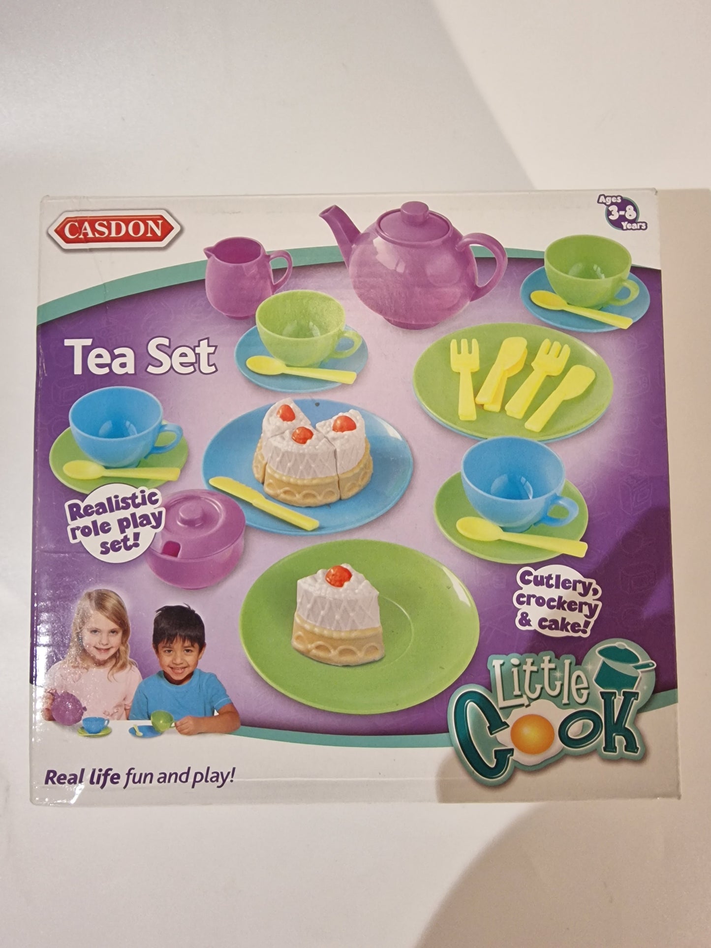Casdon Little Cook Tea Set 32 Piece Kids Tea Party Playset Cups Plates Toy NEW