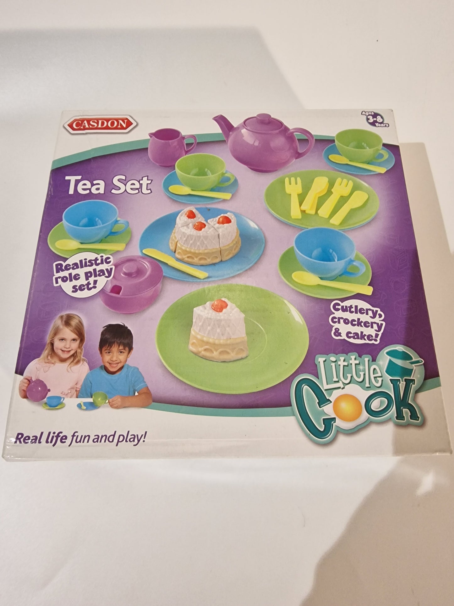 Casdon Little Cook Tea Set 32 Piece Kids Tea Party Playset Cups Plates Toy NEW