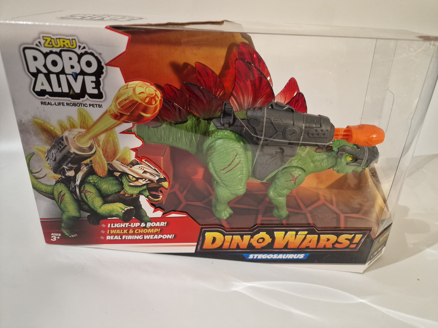 ZURU Robo Alive Dino Wars Stegosaurus Robotic Dinosaur – Lights, Sounds & Firing Weapon!
