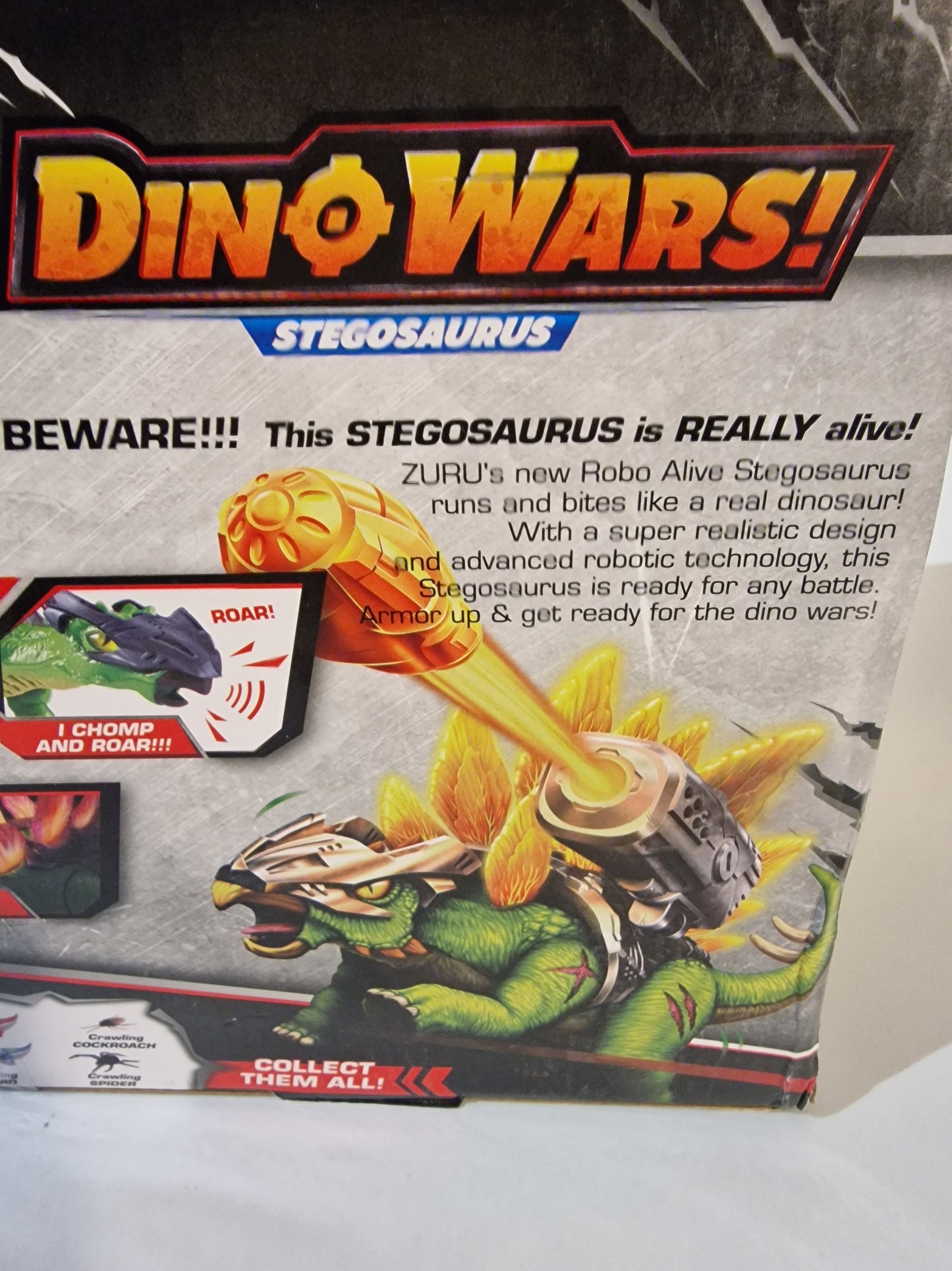 ZURU Robo Alive Dino Wars Stegosaurus Robotic Dinosaur – Lights, Sounds & Firing Weapon!
