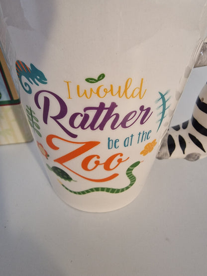 Zebra Shaped Handle Mug Ceramic Height 12cm Width 13.5cm Depth 8.5cm