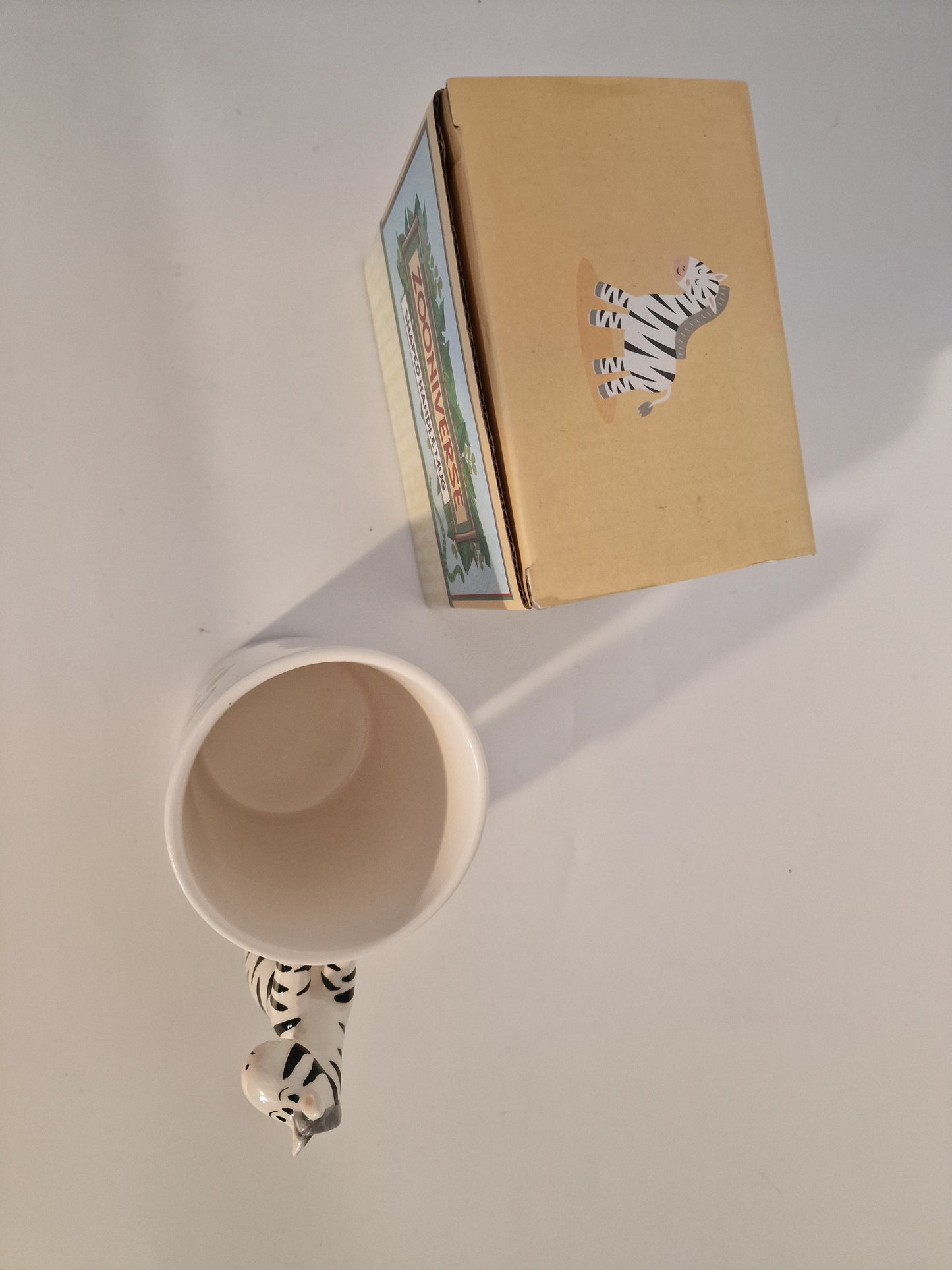 Zebra Shaped Handle Mug Ceramic Height 12cm Width 13.5cm Depth 8.5cm