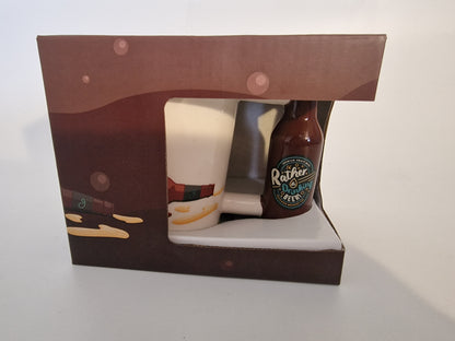 "I'd Rather Be Drinking Beer" Shaped Handle Novelty Mug | Gift Boxed