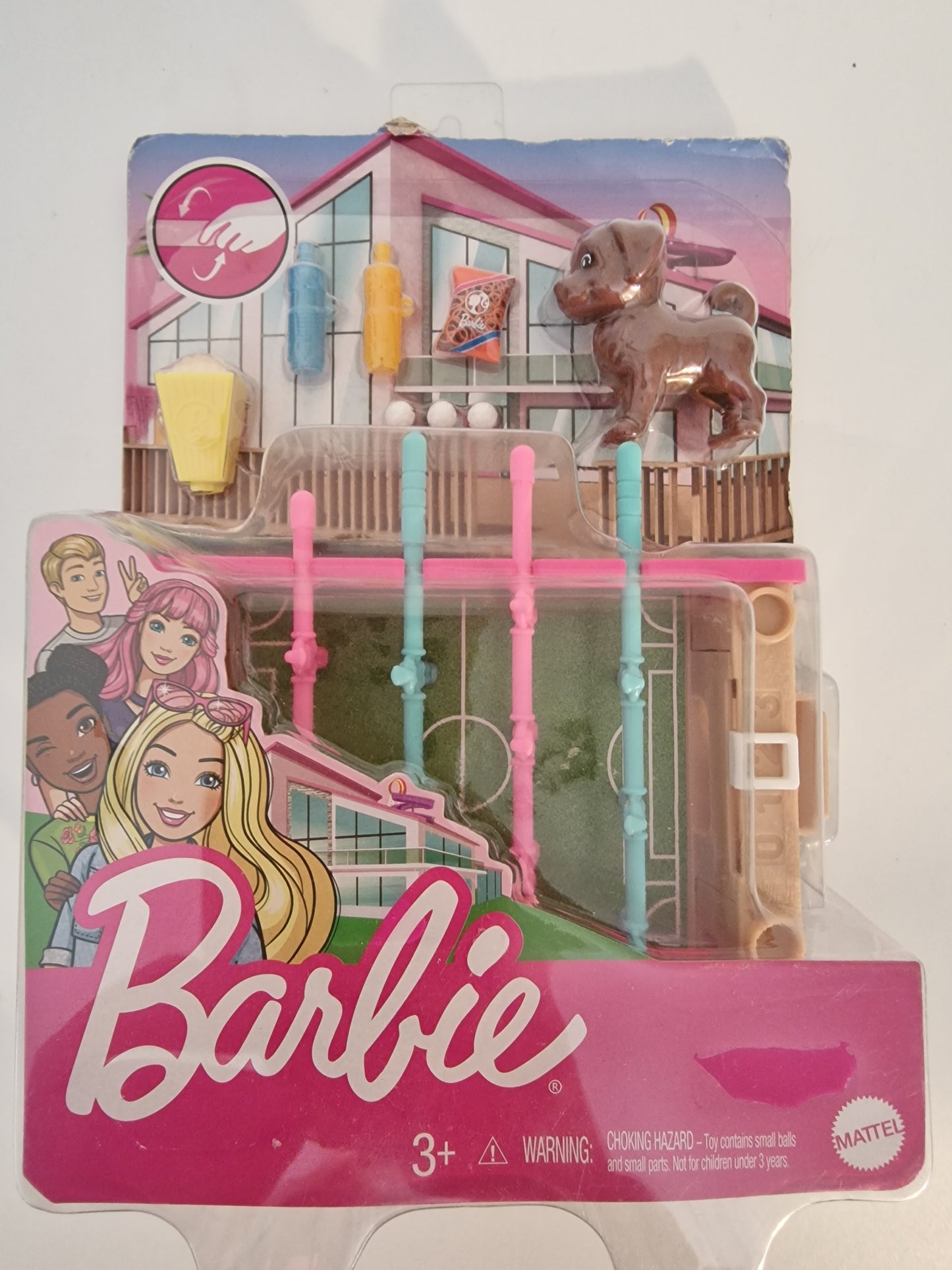 Barbie Mini Game Night Foosball Table Playset & Accessories