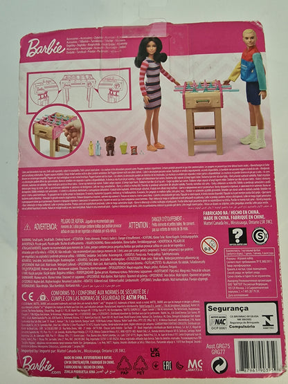 Barbie Mini Game Night Foosball Table Playset & Accessories