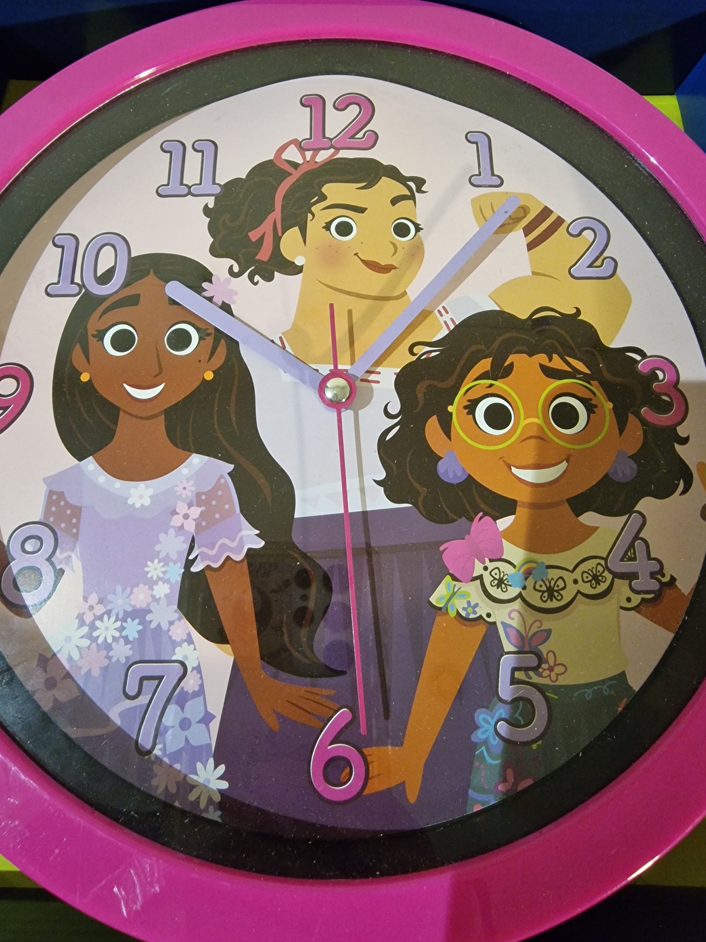 Disney Encanto Wall Clock - 10" Madrigal Sisters (Mirabel, Isabela, Luisa) - New in Box