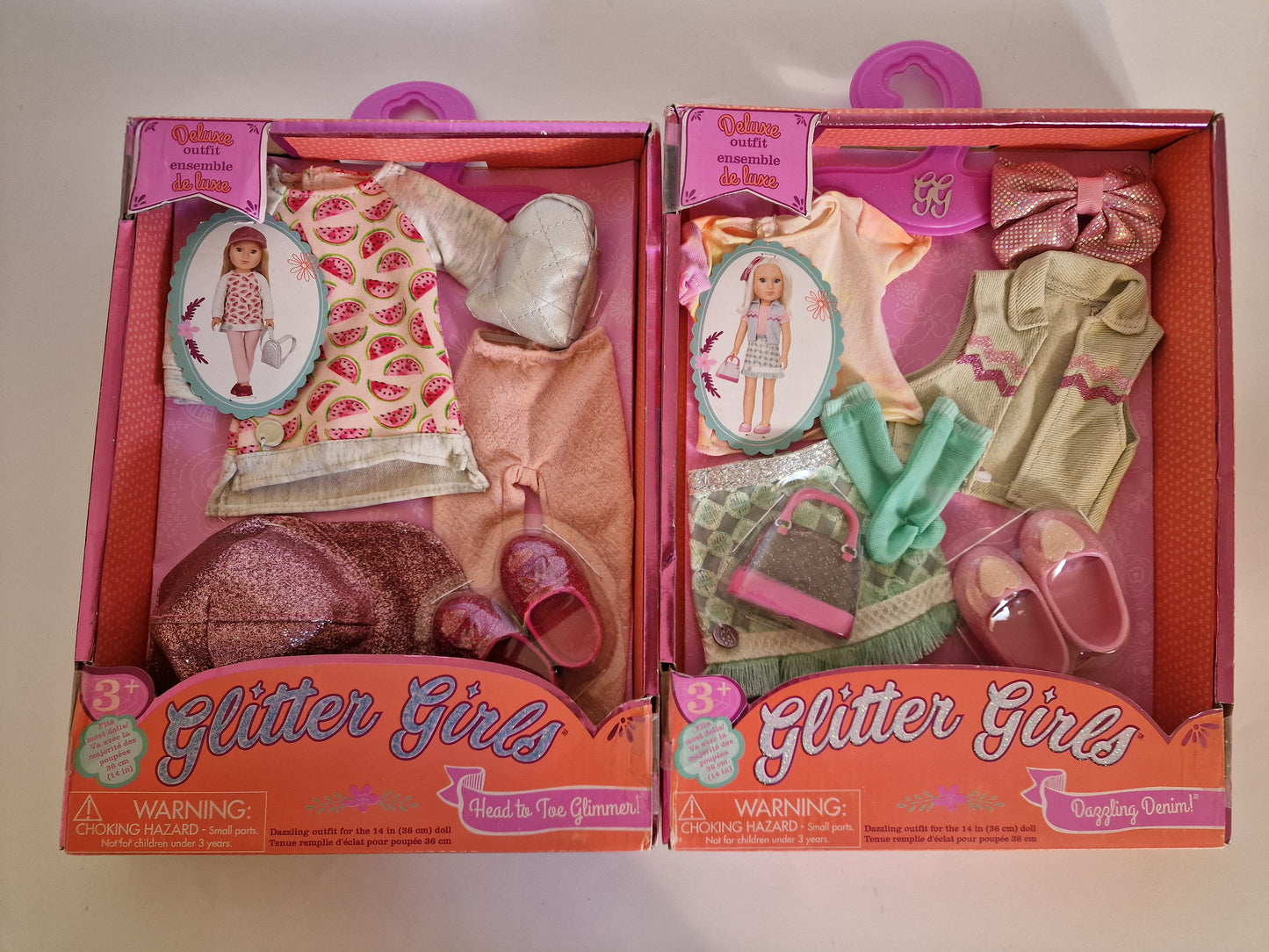 BUNDLE: 2x Glitter Girls Deluxe Outfits - 14-inch Doll Clothes - NIB