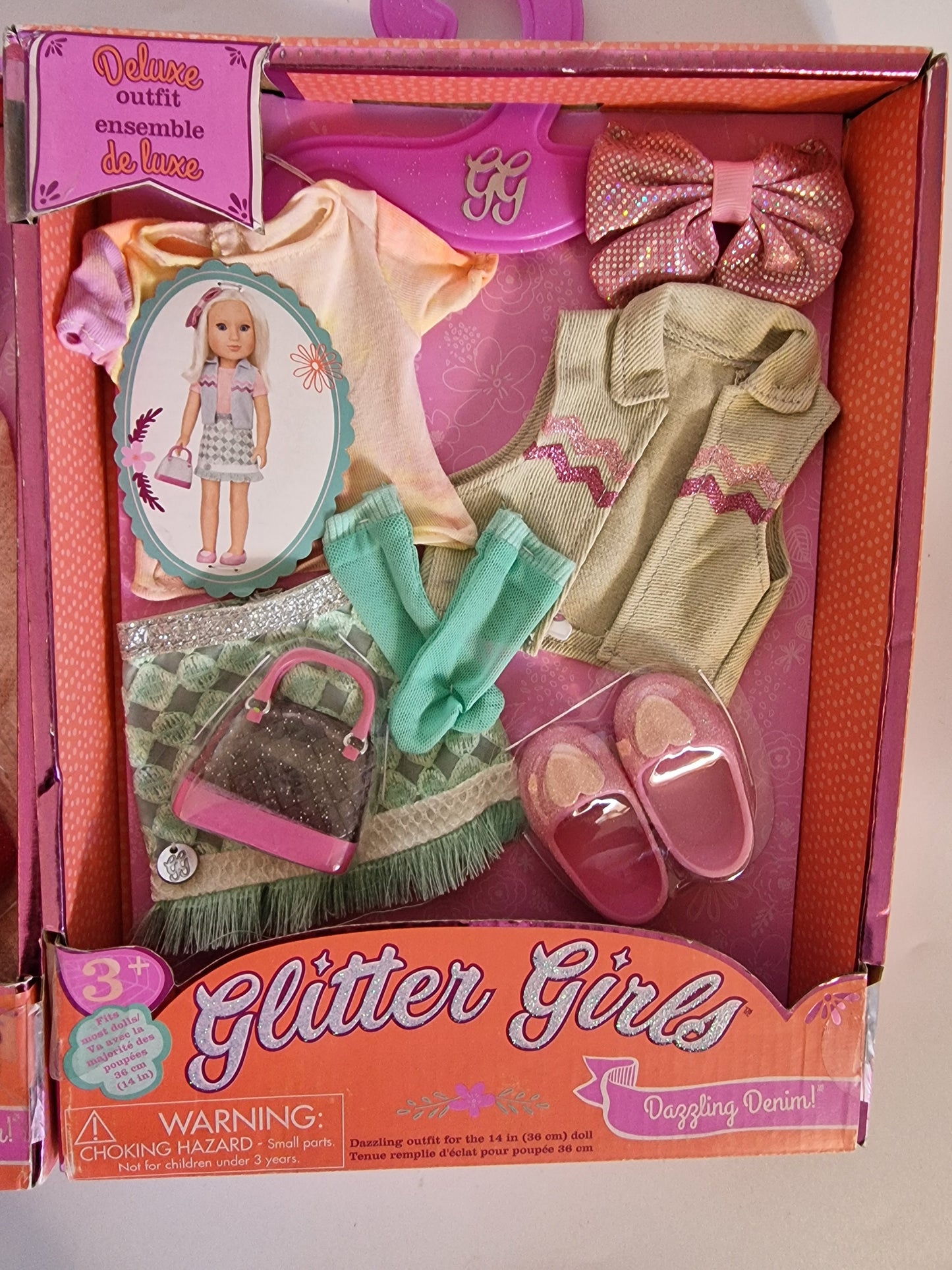 BUNDLE: 2x Glitter Girls Deluxe Outfits - 14-inch Doll Clothes - NIB