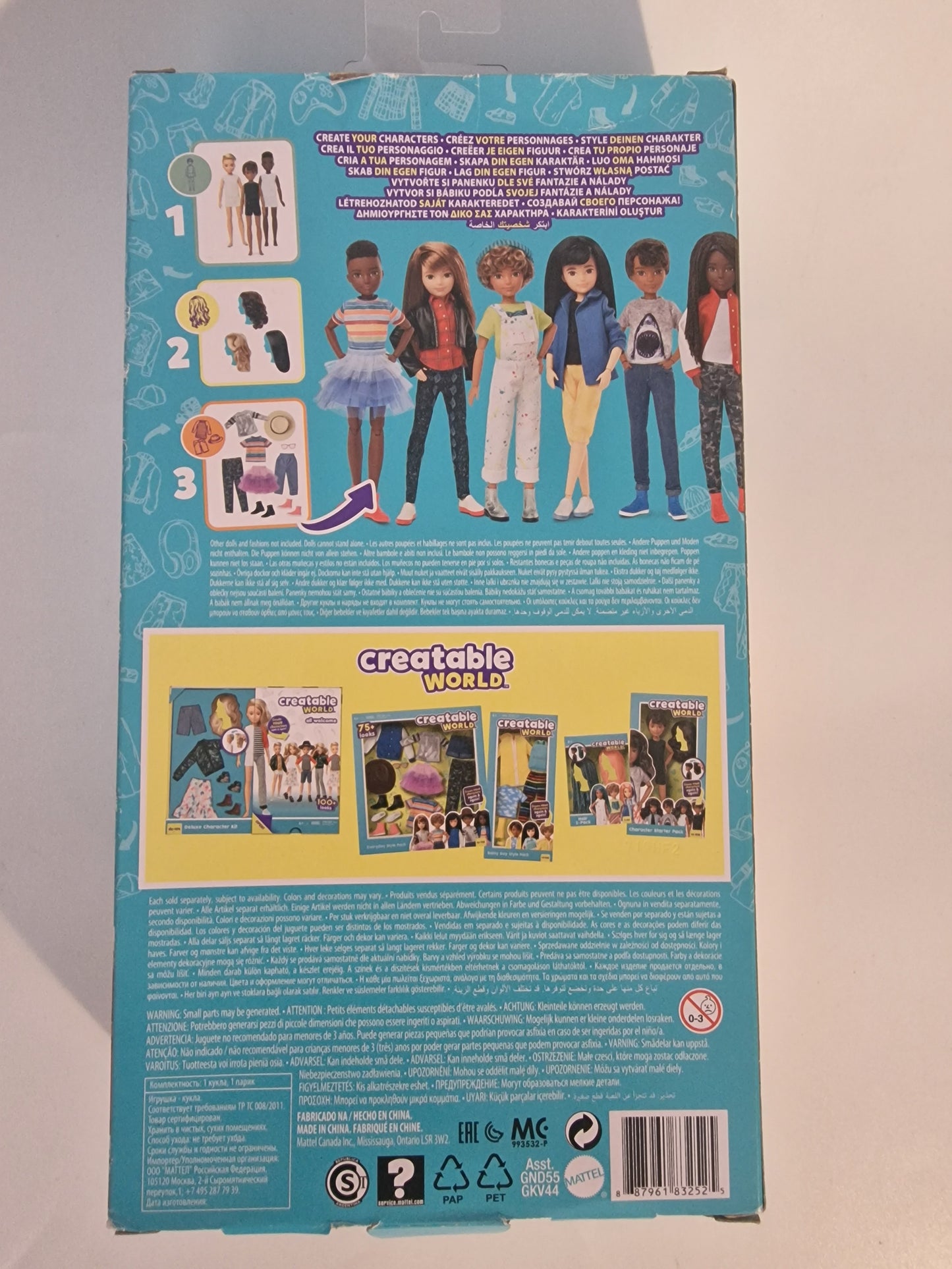Mattel Creatable World Character Starter Pack CS-414 - Blonde Hair Doll & Wig