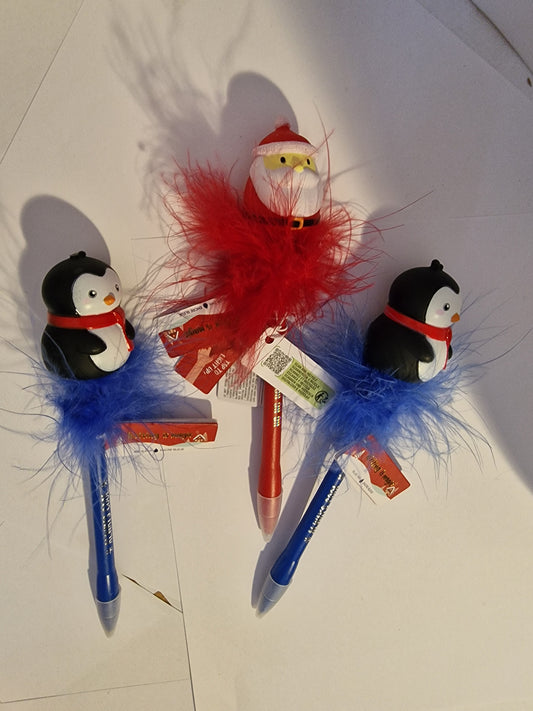 Legami Milano Christmas Light-Up Pen Bundle – Set of 3 (Santa & Penguin)