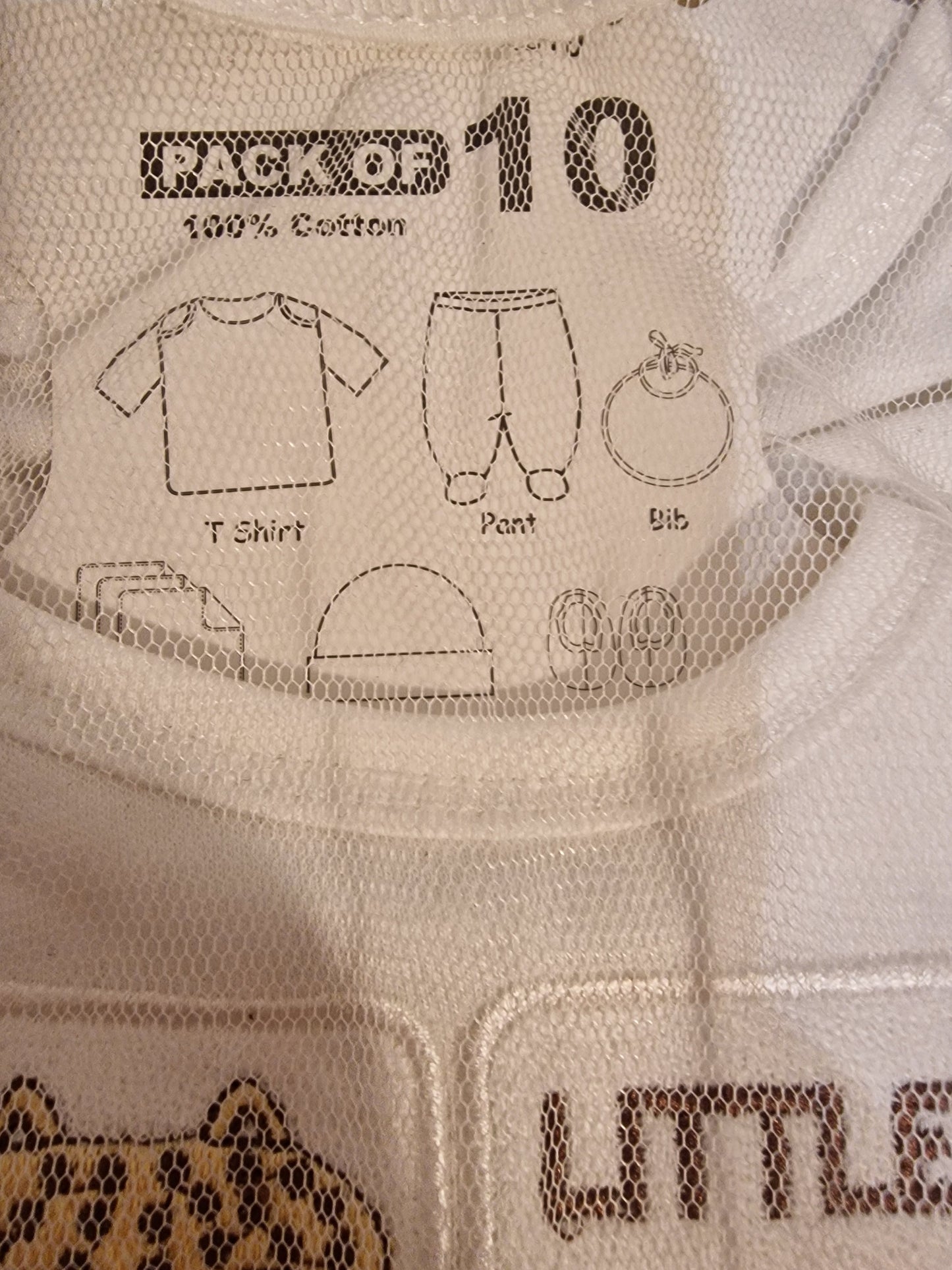 Lilsoft Baby 10-Piece "New Journey" Newborn Gift Set – Little Friends (White/Gold)