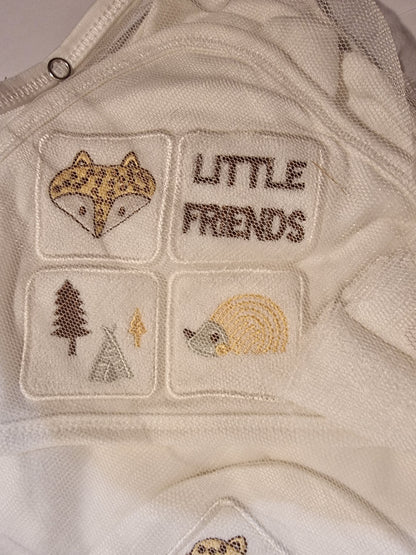 Lilsoft Baby 10-Piece "New Journey" Newborn Gift Set – Little Friends (White/Gold)