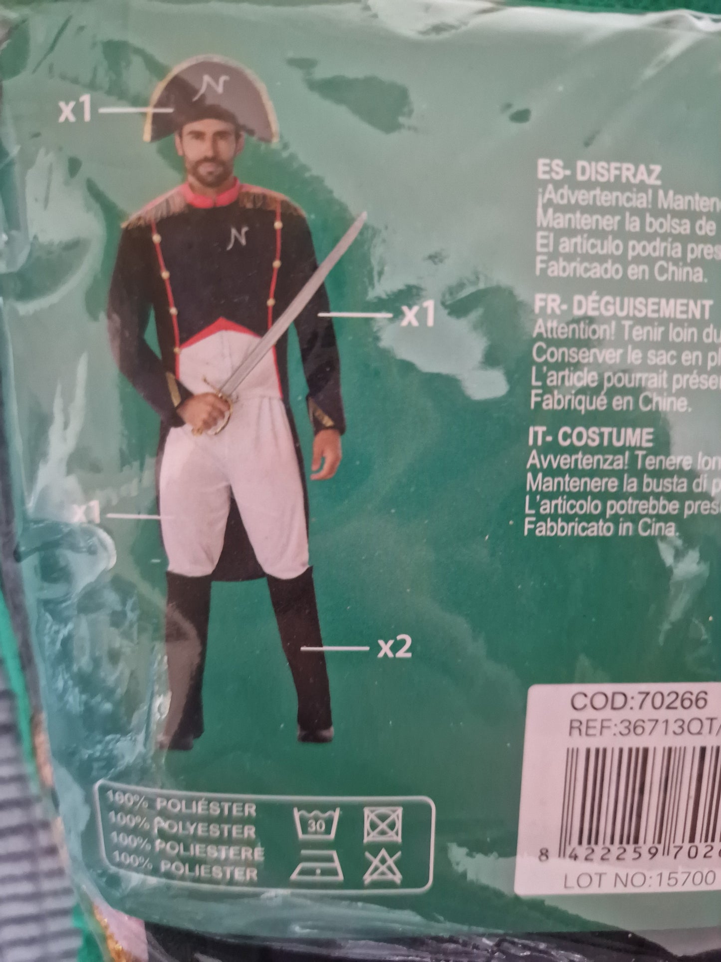 Napoleon Bonaparte Men's Deluxe Historical Costume – 5-Piece Emperor Set M-L