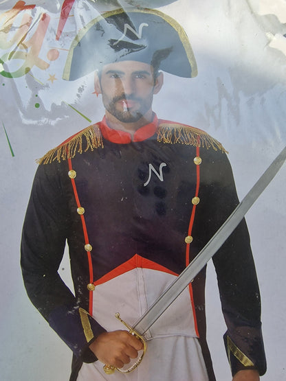 Napoleon Bonaparte Men's Costume (Size XL) - 5-Piece Historical Emperor Fancy Dress Set