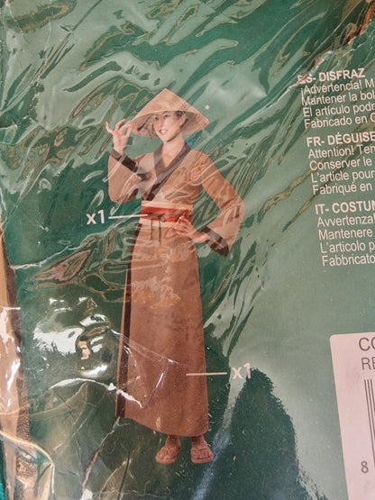 Atosa Adult Oriental Costume Robe with Sash – Size M/L (Open Box/Damaged Packaging)