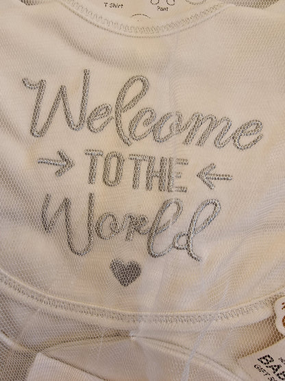 Lilsoft 'New Journey' 10-Piece Luxury Cotton Baby Gift Set – Unisex White & Silver