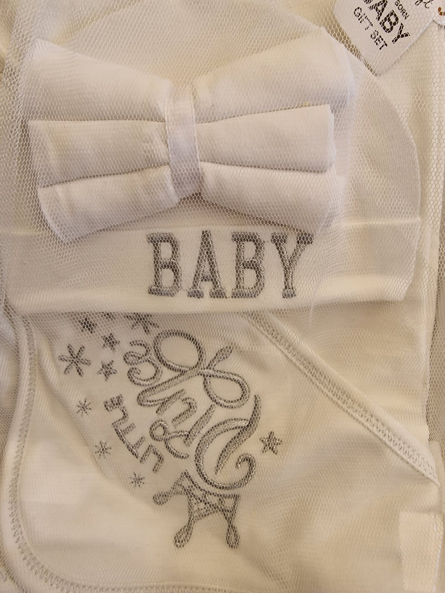 Lilsoft 'New Journey' 10-Piece Luxury Cotton Baby Gift Set – Unisex White & Silver