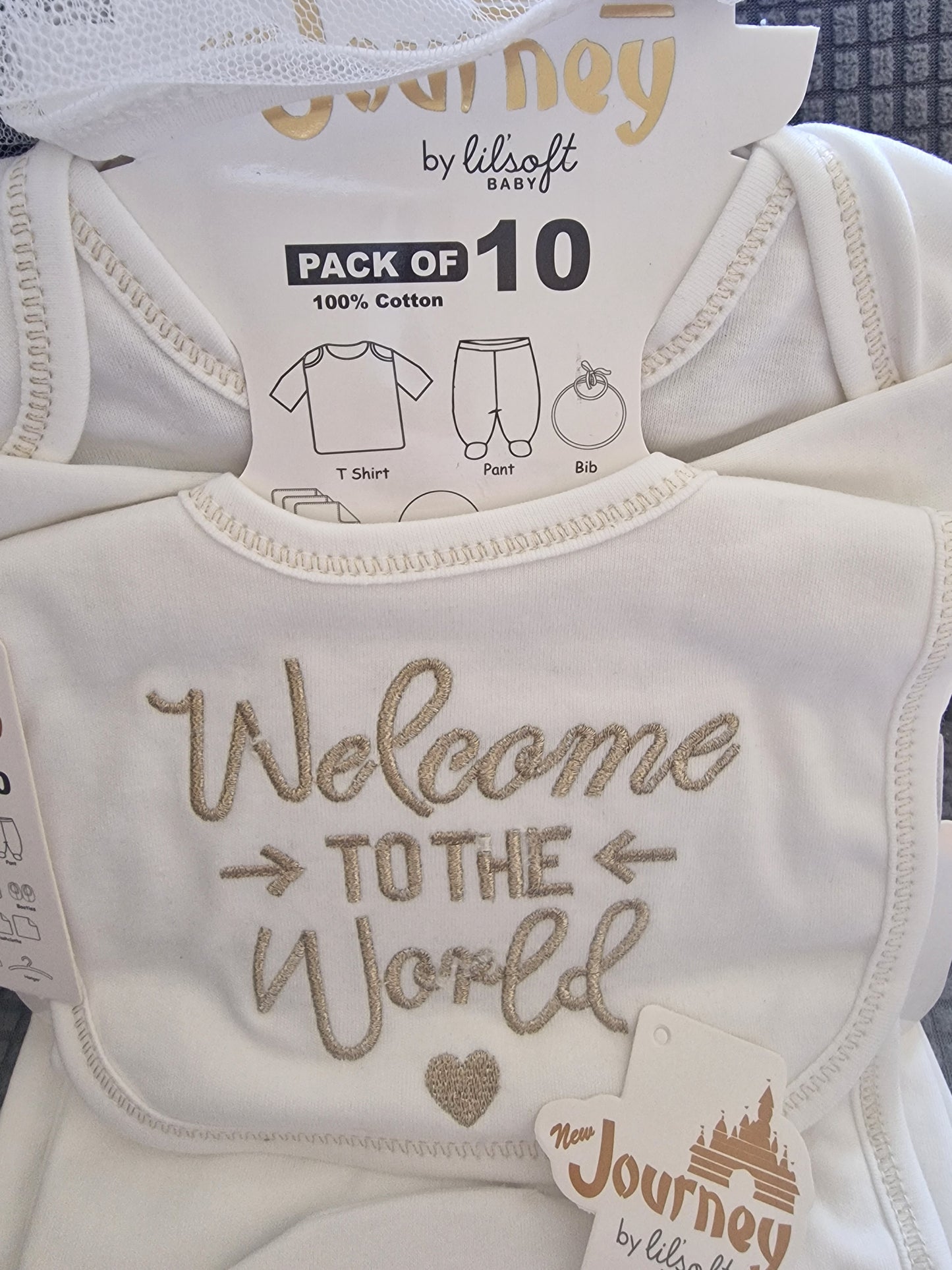 Lil'Soft "New Journey" 10-Piece Baby Girl Gift Set – Newborn (100% Cotton)