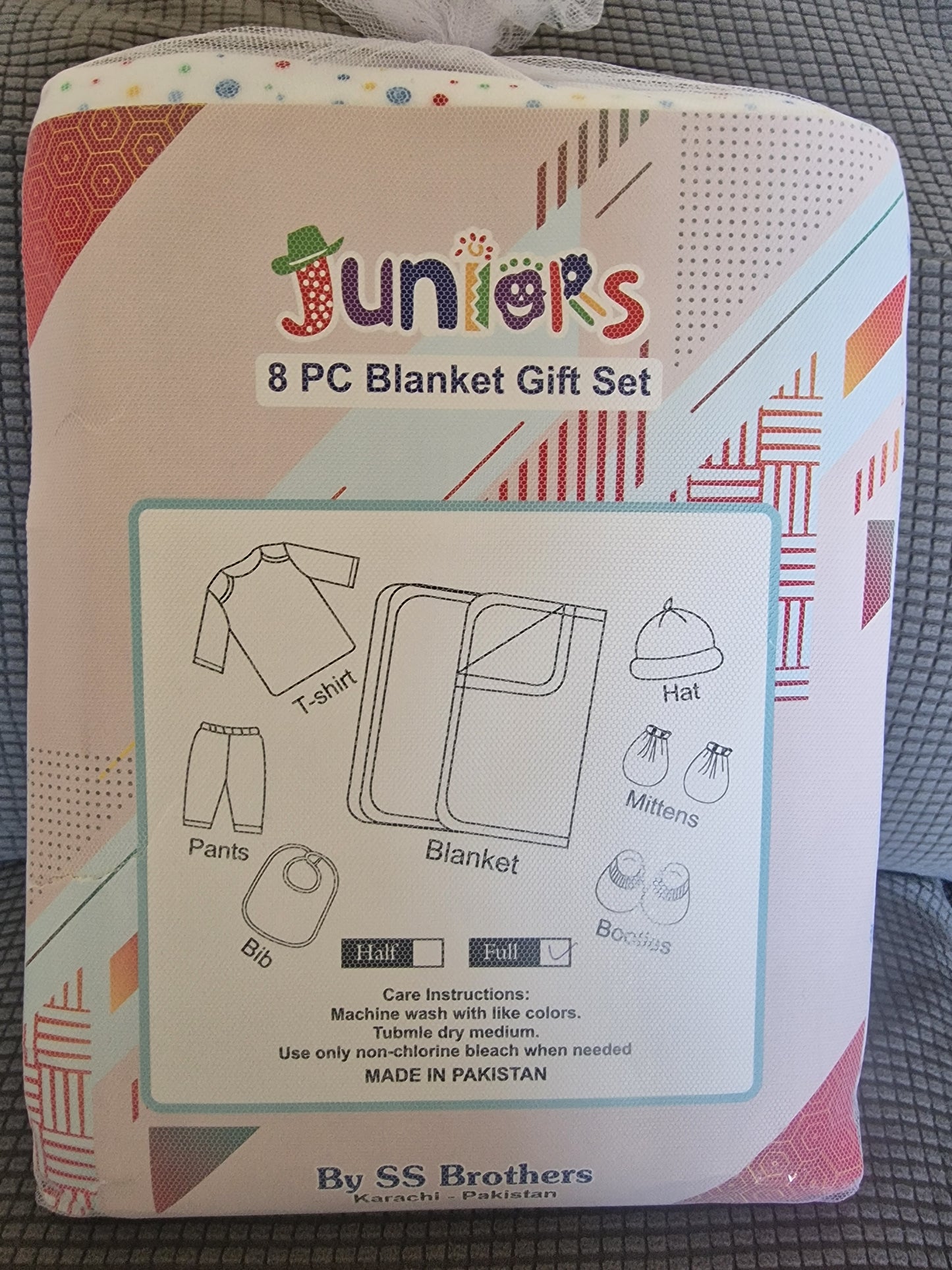 Juniors 8-Piece Newborn Baby Boy Gift Set – Blue "Mommy Duck" & Scooter Theme