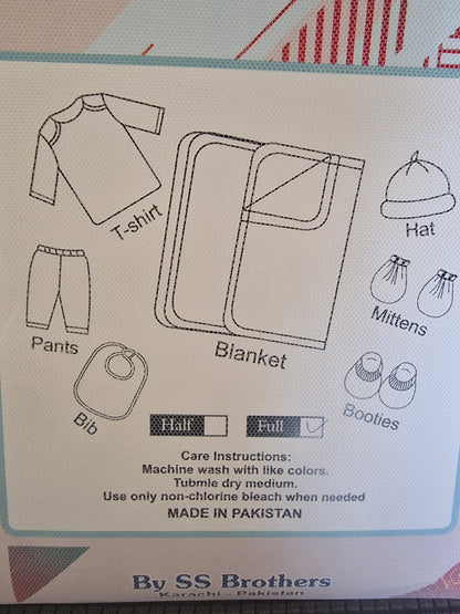 Juniors 8-Piece Newborn Baby Boy Gift Set – Blue "Mommy Duck" & Scooter Theme