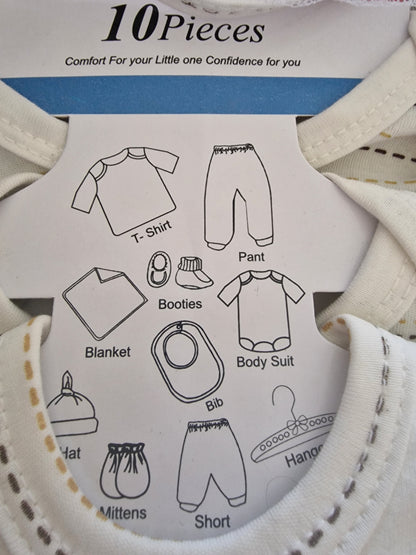 Juniors "Little Bear" 10-Piece Essential Newborn Gift Set - Neutral