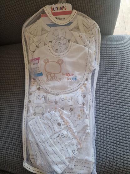 Juniors "Little Bear" 10-Piece Essential Newborn Gift Set - Neutral